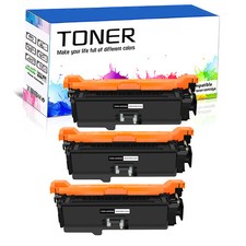 3 PK/Pack Black CE250A 504A Toner for HP LaserJet CP3520 CM3530 CM3530fs CP3525 picture