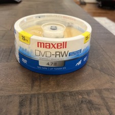 Maxell Dvd-Rw Rewritable Disc, 4.7 maxell 635117 4.7gb dvd-rw (15-ct spindle) picture