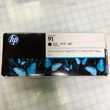 HP DesignJet 91 Matte Black Inkjet Cartridge 775ml Genuine C9464A picture
