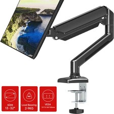 Black Single Monitor Arm Adjustable Stand Desk Mount Up to 35 Inch VESA Mount picture