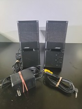 Bose Media Mate Computer Speakers Black Pair With All Chords - Tested Working picture