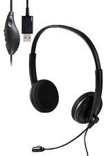 ELECOM Headset USB Noise Cancelling Unidirectional Lightweight Wired Headphones picture
