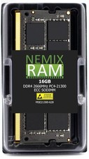 NEMIX RAM 16GB (1X16GB) DDR4 2666MHZ PC4-21300 2Rx8 1.2V CL19 260-PIN ECC Unbuff picture