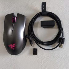 Razer Gaming Mouse Lancehead Wireless Gray Pink LED Used Tested picture