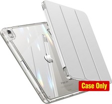 iPad Air 11 Inch Case (2024/2022) with Slim Crystal Clear Back & Pencil Holder picture