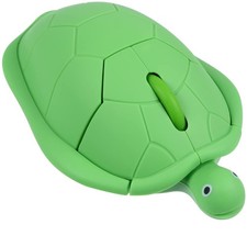 Wireless Mouse Cute Animal Green Turtle Shape Silent Click middle,  picture