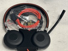 Jabra GN ENC010 Stereo On-Ear USB Headset w/ Carry Case Black Red Silver picture