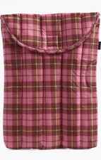 NWT Baggu Puffy Quilted Laptop Sleeve 13/14” AZALEA PINK TARTAN picture