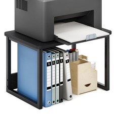 Printer Stand with Storage for Desk, Desktop Printer Stand Shelf Organzier fo... picture