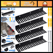 4 Pcs Wall Mount Cable Hanger Organizer - 19 Slot Cord Management Rack, Black picture
