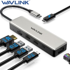 WAVLINK USB C Dock 10Gbps USB3.1-A 10Gbps USB3.1-C Docking Station 4K HDMI 100W picture