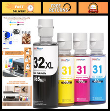 32XL Black Ink Bottle Set for HP Smart Tank Printers 6001 7602 7301 5100 5101 50 picture