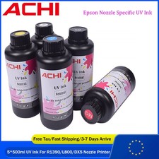 5*500ml UV INK For A3 A4 A5 Epson Nozzle UV Printer 5 Colors CMYKW Neutral Ink picture