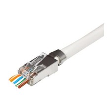 Ideal 85-369 Shielded Feed-Thru CAT6A/6/5e Modular Plug, 50/Jar picture