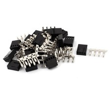 20 Sets 2.54mm Pitch 4 Pin Plastic Male PC Fan LED Power Connectors picture