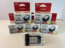 Lot of 6 PIXMA Genuine Canon PG-245XL Black Ink Cartridges - 5 NIB /1 Opened Box picture