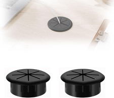 2 Pack of 2 Inch Desk Grommet Flexible Desk Hole Cover of ABS Plastic Cable picture