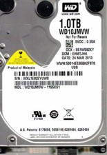 WD10JMVW-11S5XS1,  EHMTJHK  WESTERN DIGITAL USB3 1TB  WXL1  MAR 2013 picture