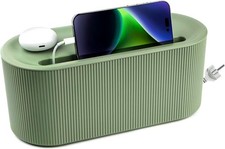 Cable Management Box,Desk Cord Organizer with Groove Cover,Plastic Cord Hider... picture