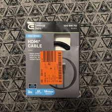 Commercial Electric High-Speed HDMI w/ Ethernet Cable Black 3-ft HD1382 picture