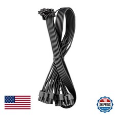 CableMod Basics E-Series 12VHPWR 90° PCI-e Cable for EVGA - Black 16-pin to picture