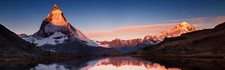 Landscape mountains sunset snow lake multiple display Custom Gaming Mat Desk picture