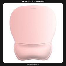 TeckNet Ergonomic Mouse Pad with Gel Wrist Rest, Non-Slip PU Base, Pink picture