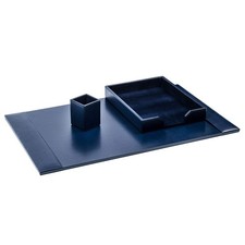 Bonded Leather Desk Set - Luxury Leather Desk Pad & Desk Organization Essenti... picture