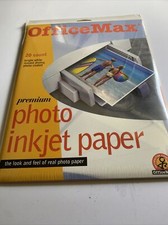 NEW OfficeMax High Gloss Photo Paper 20 sheets 8.5 x 11 Inkjet Printers 225 zaq picture