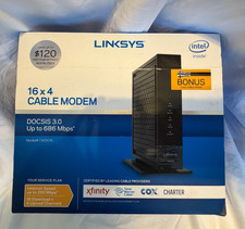 LINKSYS 16 x 4 Cable Modem | 16 x 4 Bonded Channels | DOCSIS 3.0 | CM3016 picture