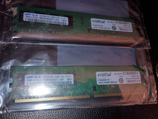 Crucial  2x1GB  240-PIN DIMM 128Mx64 DDR2 PC2 Desktop Memory Model CT12864AA53E picture
