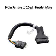 USB 3.0 20-Pin Header Female to USB 2.0 9-Pin Male Adapter Converter Cable picture