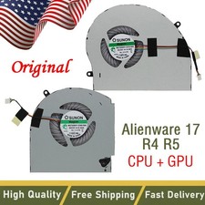 A Pair OEM CPU + GPU Cooling Fan For Dell Alienware 17 R4 R5 P31E ALW17C Laptop picture