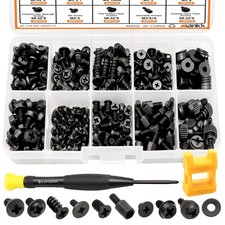 400PC PC Computer Screws Standoffs Kit Motherboard SSD Fan Case Repair Black Car picture
