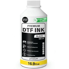 DTF Ink Black 16.9 fl oz (500 ml) Refill – Deep Black, Clog-Free Formula – picture