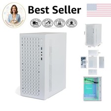 Elegant Micro ATX Mini Tower Case in White - Supports Gaming & Business Needs picture