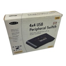 Vtg Belkin 4x4 USB Peripheral Switch F1U400 2003 NOS picture