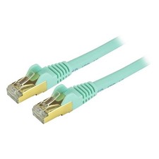 StarTech C6ASPAT35AQ 35ft Aqua Cat6a Shielded Patch Cable picture