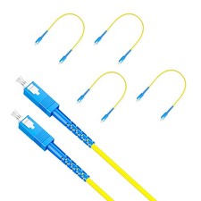 5 PCS 1Ft Fiber Optic Patch Cord SC UPC Simplex Single Mode Jumper OS2 G652D picture
