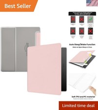 Elegant Pink Kindle Oasis Cover - Ultra Clear TPU with Auto Sleep & Raised Edges picture