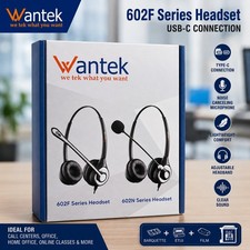 Wantek A602F USB-C Wired Mono Headset Noise Canceling Mic New Sealed Office picture