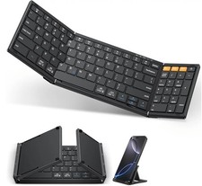 OMOTON Foldable Keyboard for Travel, Full Size with Number Pad, Black picture