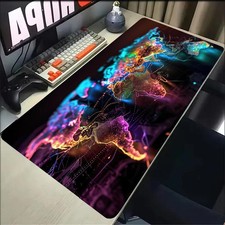 1pc a Vibrant World Map Mouse Pad - a Large Desk Mat with a Non-Slip Rubber Ba picture