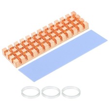 Copper Heatsink 70x20x6mm W Thermal Pad Rubber Ring for M.2 SSD Memory 1 Set picture