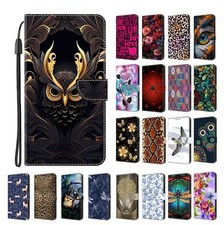 Luxury Owl Spider Flower Wallet Cover Case For 11 12 13 14 Pro Max 6 7 8 SE XR picture