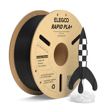 ELEGOO Rapid PLA plus Filament 1.75Mm Black 1KG, PLA+ 3D Printer Filament for 30 picture