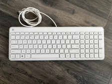 HP Keyboard Slim USB Wired KBAH21 White Slimline untested  picture