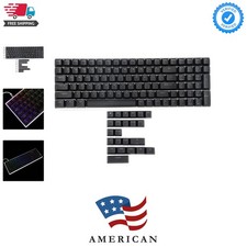 Double Shot 108 Dyed PBT Shine Through OEM Profile Keycap Rainbow Carbon Suns... picture