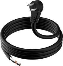 14 Gauge 10FT Replacement Power Pigtail Cord 2 Prong Polarized 15A ETL Supply picture
