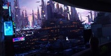 Landscape cityscape neon architecture futuristic city Custom Gaming Mat Desk picture